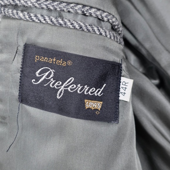 Levi's Herringbone Tweed Sport Coat Elbow Patches Menswear Jacket 44R - Picture 3 of 7